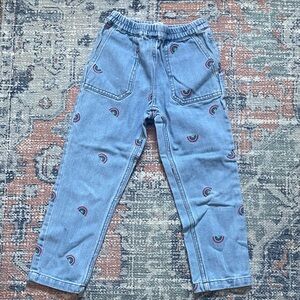 Mini Boden Jeans with Rainbow Accents (size 6Y)